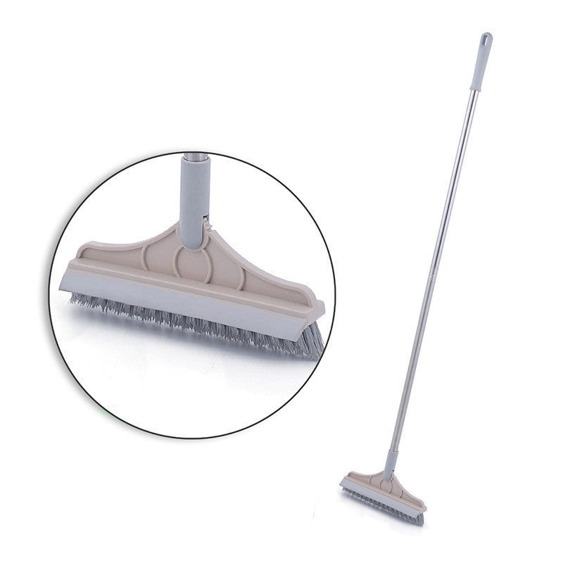 Floor Gap Cleaning Bristles Brush V-broom Rubber Wiper Glass Bathroom Toilet Tile Water Drying Dust Pet Hair Household Scraper