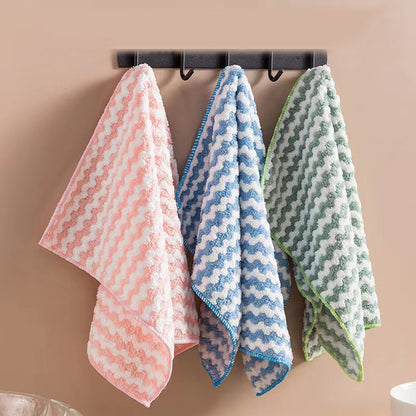 Double-sided Lock Cloth Cleaning Not Easy To Stick Oil Thickened Cationic Pineapple Lattice Dishcloth