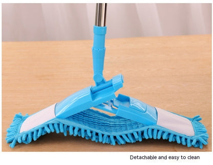 Flat Mop Chenille Mop Wet And Dry Lazy Stainless Steel Telescopic