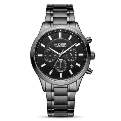 Men's Steel Band Chronograph Waterproof Luminous Quartz Men's Watch