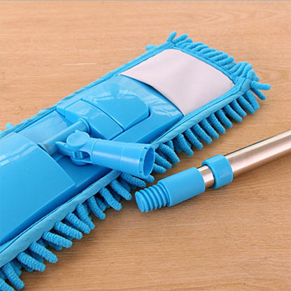 Flat Mop Chenille Mop Wet And Dry Lazy Stainless Steel Telescopic