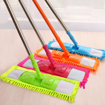 Flat Mop Chenille Mop Wet And Dry Lazy Stainless Steel Telescopic