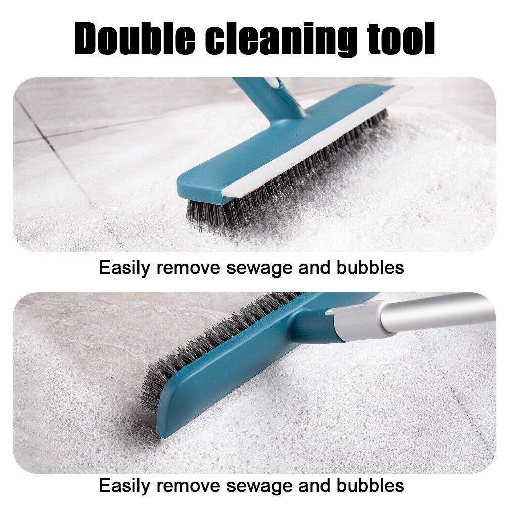 Floor Scrub Brush Push Broom Long Handle For Cleaning Tile Bathroom Tub Patio