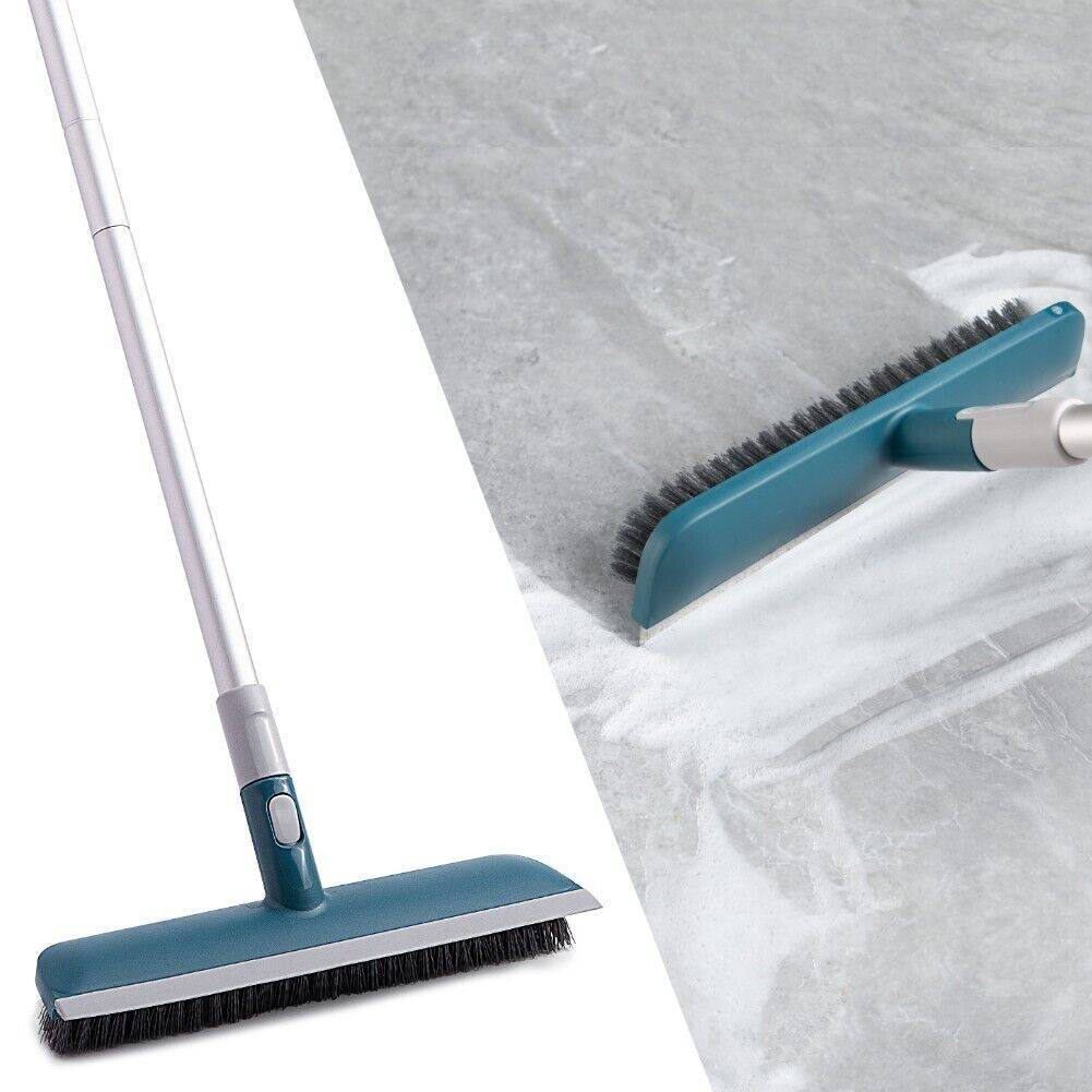 Floor Scrub Brush Push Broom Long Handle For Cleaning Tile Bathroom Tub Patio