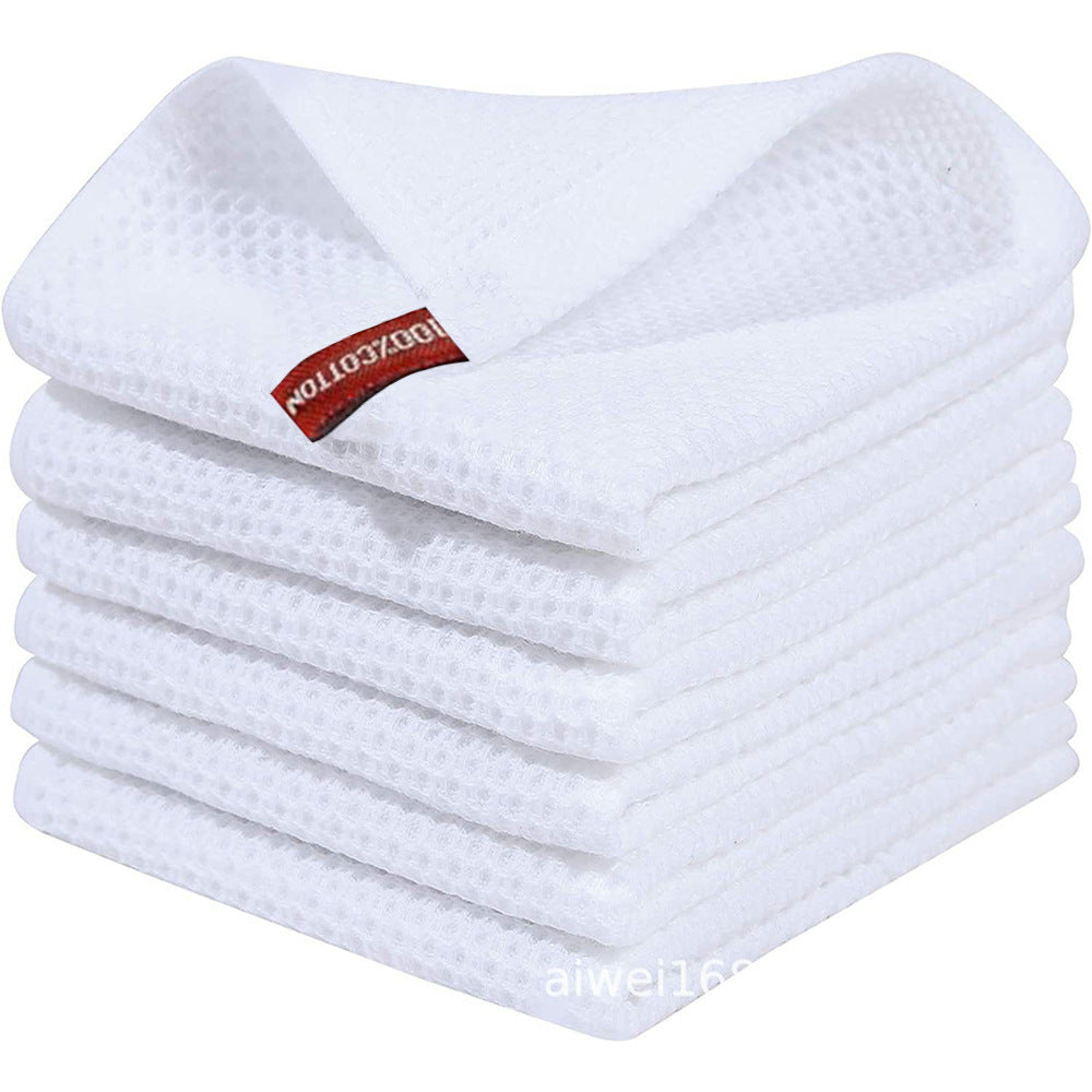 Cotton Honeycomb Absorbent Thickened Cleaning Cloth Dishcloth