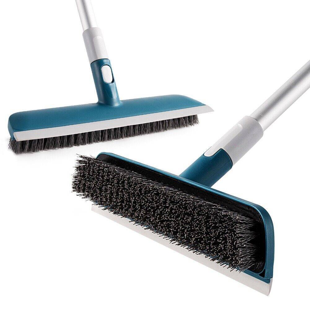 Floor Scrub Brush Push Broom Long Handle For Cleaning Tile Bathroom Tub Patio