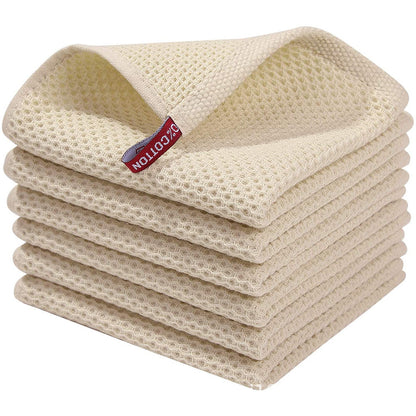 Cotton Honeycomb Absorbent Thickened Cleaning Cloth Dishcloth