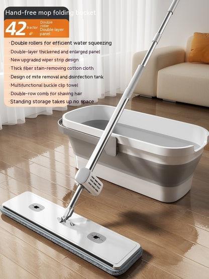 Hand Wash-free Large Flat Rotating Mop Household